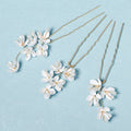 Wedding Accessories Flower Head Pieces Gold Color Hairpins For Bridesmaids Brides Girl Women Hair Pins Clips Bridal Jewelry