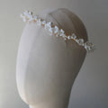 Porcelain Flower Headband Hairband Pearl Headpiece For Brides Women Headdress Headwear Wedding Hair Accessories Bridal Jewelry