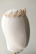 Wedding Hair Accessories Zircon Pearl Crown Vintage Baroque Headband For Bride Headwear Women Leaf Headpiece Bridal Jewelry