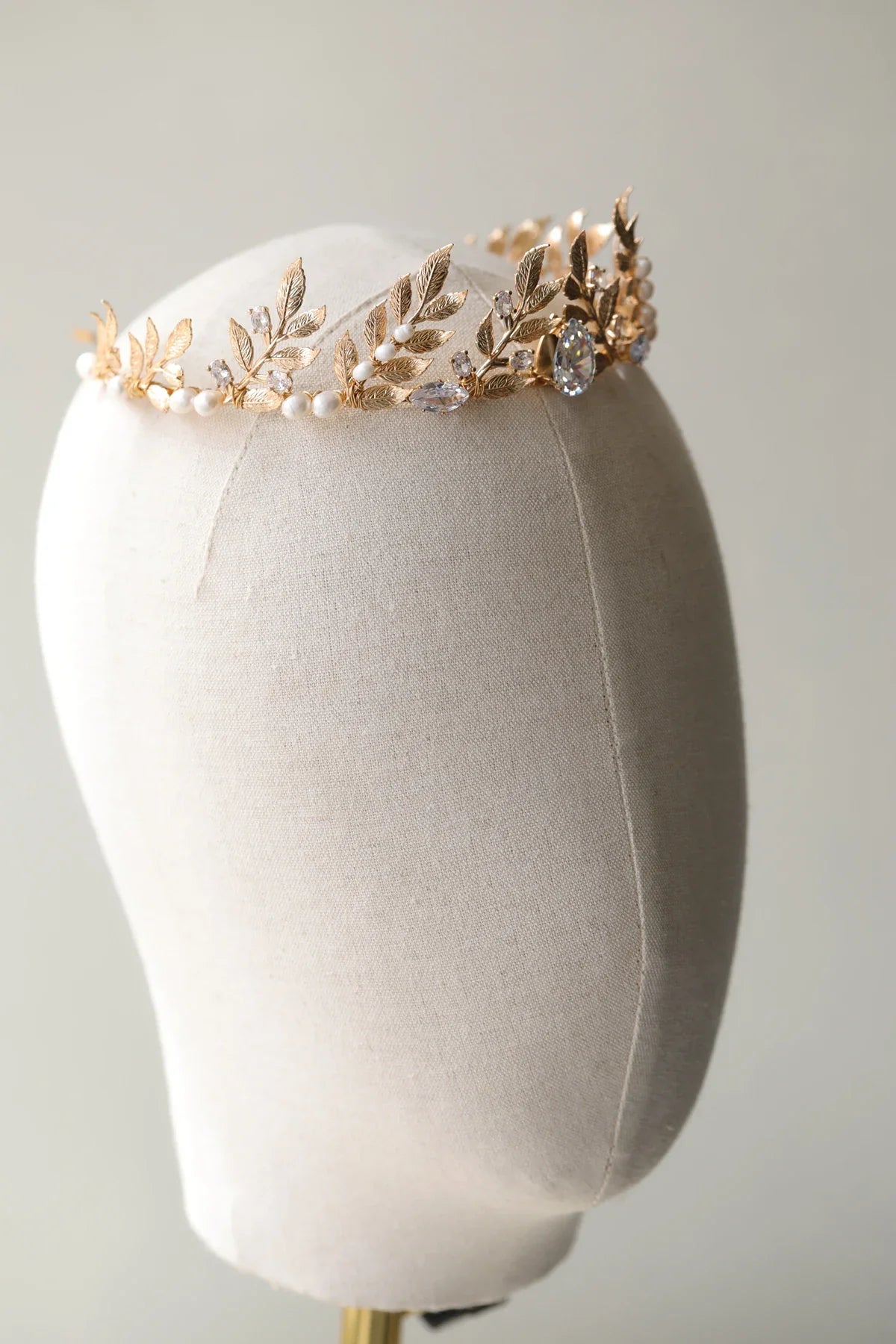 Wedding Hair Accessories Zircon Pearl Crown Vintage Baroque Headband For Bride Headwear Women Leaf Headpiece Bridal Jewelry