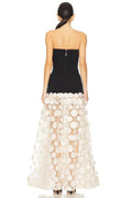 High Quality Women Sexy Off the Shoulder Florlas Mesh Long Maxi Dress Celebrate Birthday Party Evening Outfit Vestido