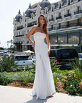 White Black Women Sexy Strapless Off the Shoulder Bodycon Long Mesh Dress Celebrate Evening Party Birthday Wedding Dress