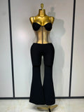 Women Luxury Sexy Sleeveless Mesh Chain Black Bodycon Bandage Jumpsuit Fashion Party Celebrity Designer High Street Rompers black
