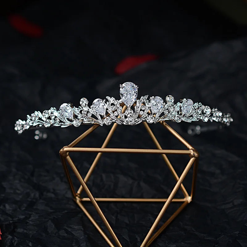 Bridal Tiara For Women Girl Zircon Small Princess Crowns Tiaras For Wedding Bride Birthday Party Prom Hair Jewelry Accessories