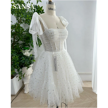 Sansa Prom Dress Spirit Mini Vestidos De Noche Princess Spaghetti Strap Star Evening Dresses Corset Short Party Dresses
