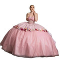 Pink Quinceanera Dress Charro Sweetheart Ball Gown Flower Vestio De 15 Xv Anos Sixteen Masquerade Sequined Savistidos Customized