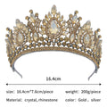 Baroque Queen Crowns For Women Crystal Bridal Tiara Crown For Wedding Bride Pageant Diadem Party Prom Hair Jewelry Headdress