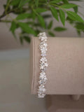 Flower Headband Hairband Silver Color Headpiece Bride Women Zircon Headwear Headdress Bridal Hair Jewelry Wedding Accessories b
