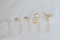 Bridal Accessories Porcelain Flower Hair Pins Clips Vintage Gold Color Hairpins For Brides Women Head Pieces Wedding Jewelry