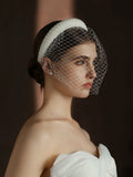 Bridal Hair Jewelry Imitation Pearl Headband Headpiece Lace Hairband For Brides Dinner Party Women Headwear Wedding Accessories