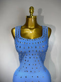 Women Sparkly Rhinestone Bandage Long Dress Elastic Sleeveless Bodycon High Street Evening Club Party Elegant Birthday Gowns