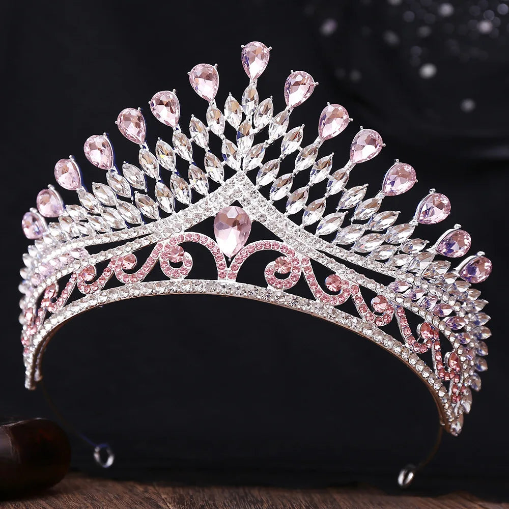 Baroque Queen Crowns For Women Crystal Princess Bridal Tiara Crown For Pageant Party Prom Hair Jewelry Diadem Wedding Headdress as picture 3