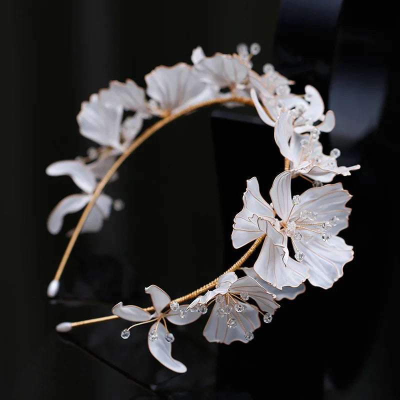Wedding Hair Accessories Flower Headband Handmade Hairband For Brides Women Headpieces Headdress Gifts Headwear Bridal Jewelry