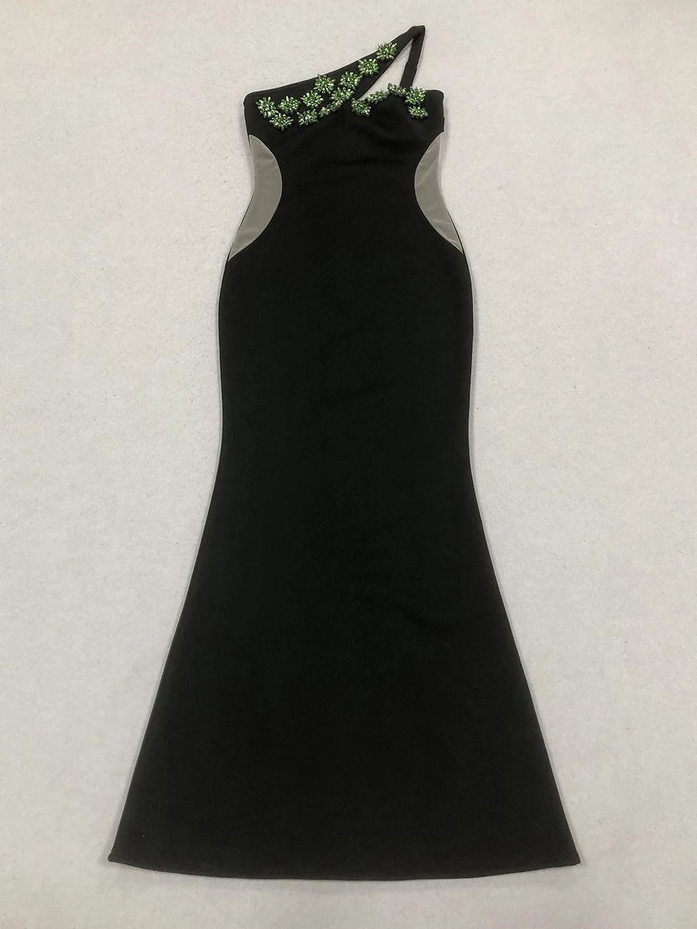 Shining Diamond Women Long Dresses Fashion One Shoulder Sleeveless Bandage Vestidos Female Bodycon Evening Cocktail Party Gowns