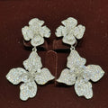 High Quality AAA Zircon Bridal Earrings Flower CZ Cubic Zirconia Wedding Earring Brides Women Accessories Birthday Gifts Jewelry a