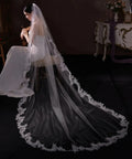 270cm White Bridal Veil Long Wedding Veils For Brides Evening Dinner Party Dress Women Girl Gifts Hair Accessories Jewelry a