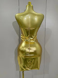 Sparkly Diamonds Crystal Sexy Mesh See Through Bodycon Mini Dress Women Birthday Party Celebrate Performance Costume