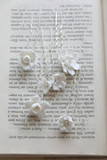 Wedding Accessories Silver Color Head Pieces Women Hair Pin Clip For Brides Girl Party Porcelain Flower Hairpin Bridal Jewelry