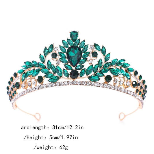 Baroque Bridal Tiara Crown For Wedding Rhinestone Queen Princess Crowns For Pageant Women Girl Diadem Hair Jewelry Headpiece