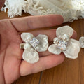 Pearls Hair Pin Clip Crystal Head Piece For Bride Bridesmaids Women Rhinestones Hairpin Bridal Jewelry Wedding Accessories