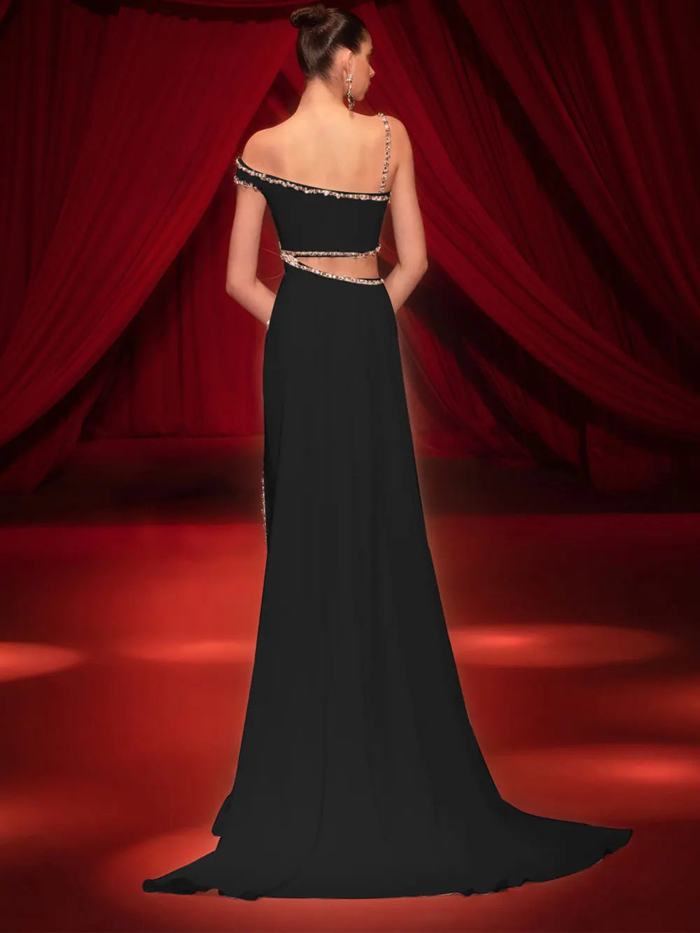Sexy Women's Light Luxury Water Diamond Waist Long Bandage Dress Sleeveless Bodycon Maxi Dress Evening Club Party Vestidos