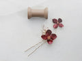 Wedding Accessories Red Flower Hair Comb Pin Clip Leaf Hairpin For Brides Bridesmaids Women Girl Head Pieces Bridal Jewelry 6