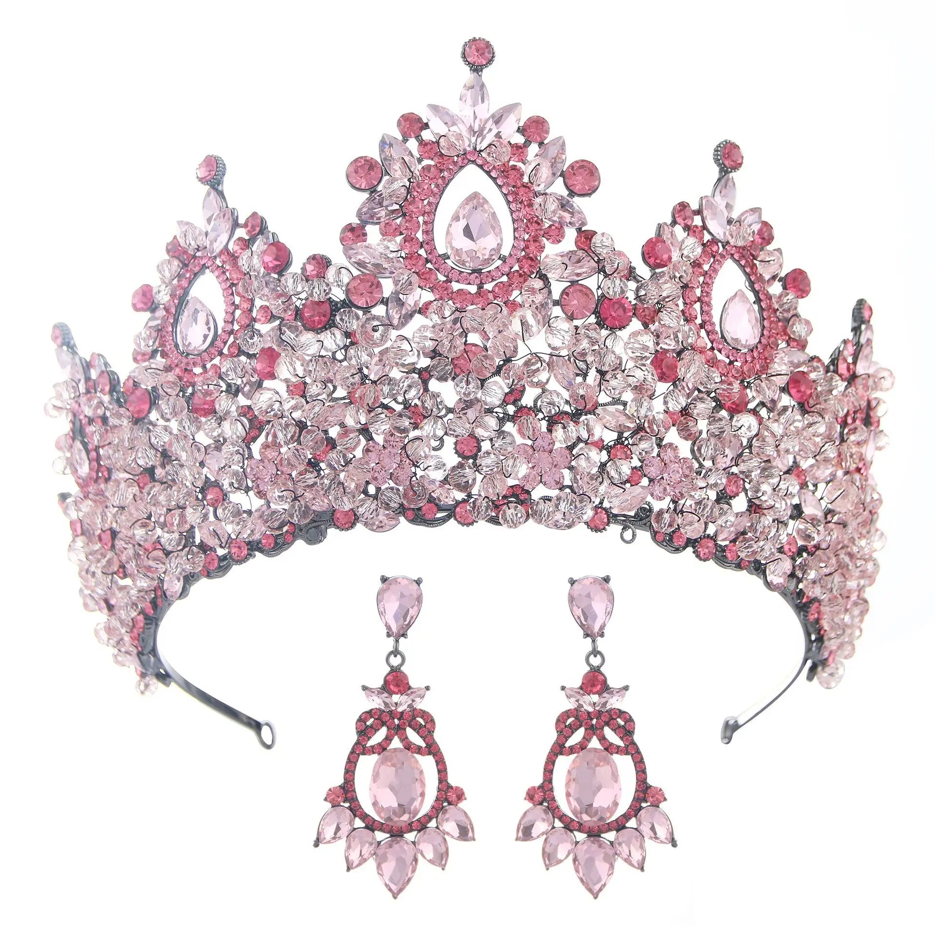 Baroque Crown For Queen Luxury Crystal Bridal Crowns And Tiaras For Wedding Hair Accessories Pageant Prom Hair Jewelry Headdress as picture