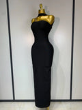 Women Sexy Backless Bodycon Bandage Dress Sleeveless Maxi Long Elegant Dresses Luxury Birthday Dress Club Party Outfit