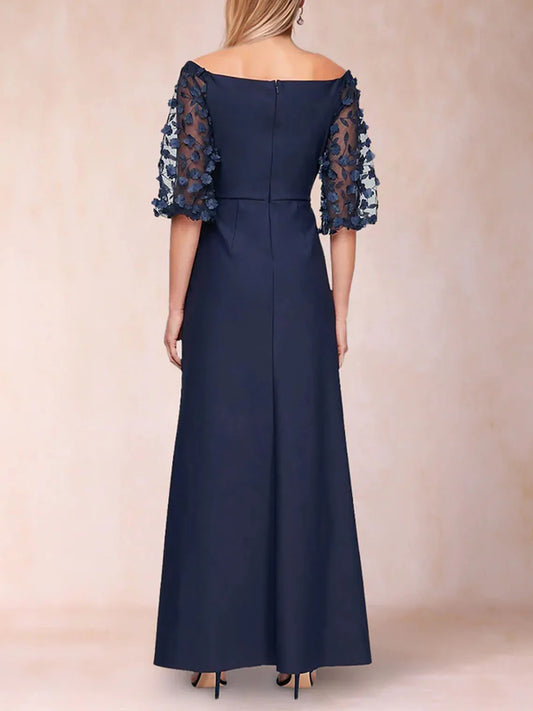 Fashions Elegant Evening Dress Scoop Neck Floor-Length Sheath Applique Ruffles Mother of the Bride Dresses 2025 Free Customized