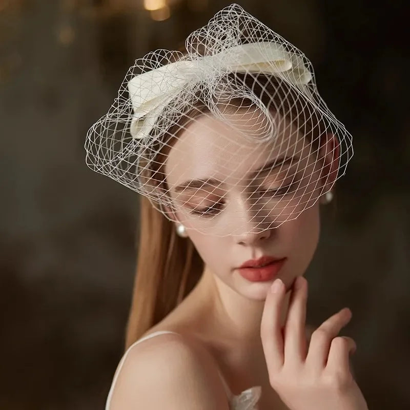 Bridal Hair Jewelry Imitation Pearl Headband Headpiece Lace Hairband For Brides Dinner Party Women Headwear Wedding Accessories b