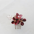 Wedding Accessories Red Flower Hair Comb Pin Clip Leaf Hairpin For Brides Bridesmaids Women Girl Head Pieces Bridal Jewelry 4