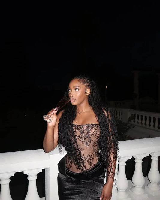 Black Color Women Sexy Lace Strapless Long Bandage Dress Celebrate Fashion Nightclub Party Birthday Outfit New Style