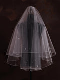 Flower Pearl Bridal Veil Short Wedding Veils For Brides Evening Dinner Party Dress Women Girl Gifts Hair Accessories Jewelry a
