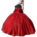 Customized Lilac Sequin Quinceanera Dresses Charro Off Shoulder Fluffy Vestio De 15 Xv Años Sixteen Birthday Dress Masquerade