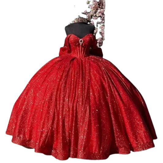 Customized Lilac Sequin Quinceanera Dresses Charro Off Shoulder Fluffy Vestio De 15 Xv Años Sixteen Birthday Dress Masquerade