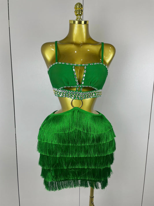 Women Sexy Green Sling Backless Dress Bodycon Bandage Dress Celebrity Elegant Evening Club Luxury Birthday Party Dresses green