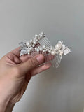Wedding Accessories Silver Color Hair Comb Butterfly Hairpins Bride Women Pearl Rhinestones Head Pieces Headdress Bridal Jewelry