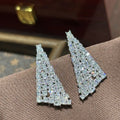 Luxury Zircon Wedding Earrings Cubic Zirconia Bridal Water Drop Earring For Bride Accessories Women Evening Party Dress Jewelry