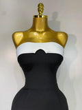 Women Sexy Strapless Backless Flower Maxi Long Bandage Dress Knitted Celebrity Elegant Evening Club Party Birthday Dresses