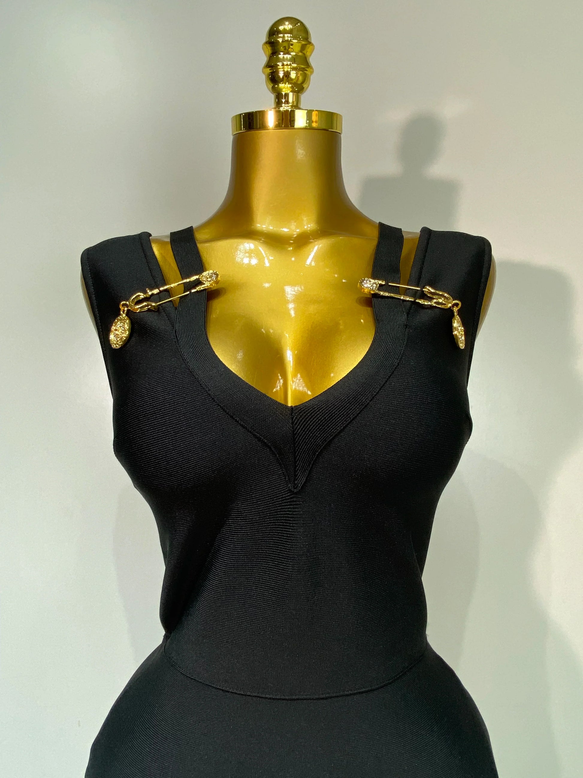 Women Black Elegant Bandage Dress Sexy Sleeveless Bodycon Evening Party Club Luxury Birthday Dress Wedding Guest Gown