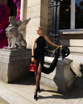 2024 Summer Women Sexy Off the Shoulder Backless Draped Bodycon Mini Dress Velvet Celebrity Red Carpet Evening Party Dress