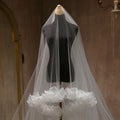 Luxury Long Bridal Veil Lace Wedding Veils For Brides Evening Dinner Party Dress Women Girl Gifts Hair Accessories Jewelry
