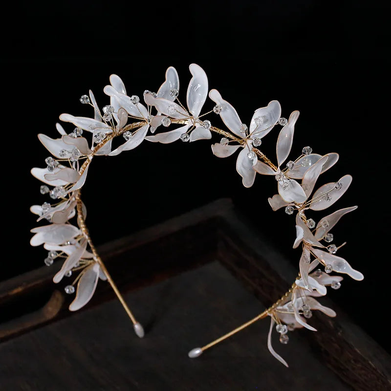 Wedding Hair Accessories Flower Headband Handmade Hairband For Brides Women Headpieces Headdress Gifts Headwear Bridal Jewelry d