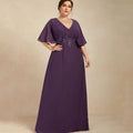 V Neck Customized Mother Dresses Formal Mermaid Bride Party Dress Lace Floor Length Occasion Gown Elegant robes invitée mariage