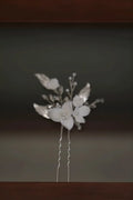 Vintage Gold Silver Color Hair Pin Clip Porcelain Flower Leaf Head Pieces For Brides Hairpins Wedding Accessories Bridal Jewelry