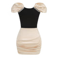 2024 New Fashion Women Puff Sleeve Sexy Square Collar Bodycon Mini Dress Celebrate Birthday Party Cocktail Dress Vestido