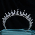 Wedding Hair Accessories AAA Zircon Tiaras and Crowns Zirconia Headpiece For Brides Women Birthday Gifts Headband Bridal Jewelry silver color