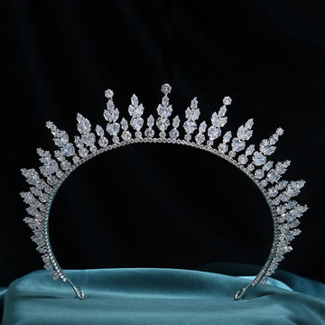 Wedding Hair Accessories AAA Zircon Tiaras and Crowns Zirconia Headpiece For Brides Women Birthday Gifts Headband Bridal Jewelry silver color