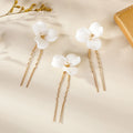 Porcelain Flower Hair Comb Pin Clip Vintage Gold Color Head Pieces For Women Brides Hairpins Bridal Jewelry Wedding Accessories