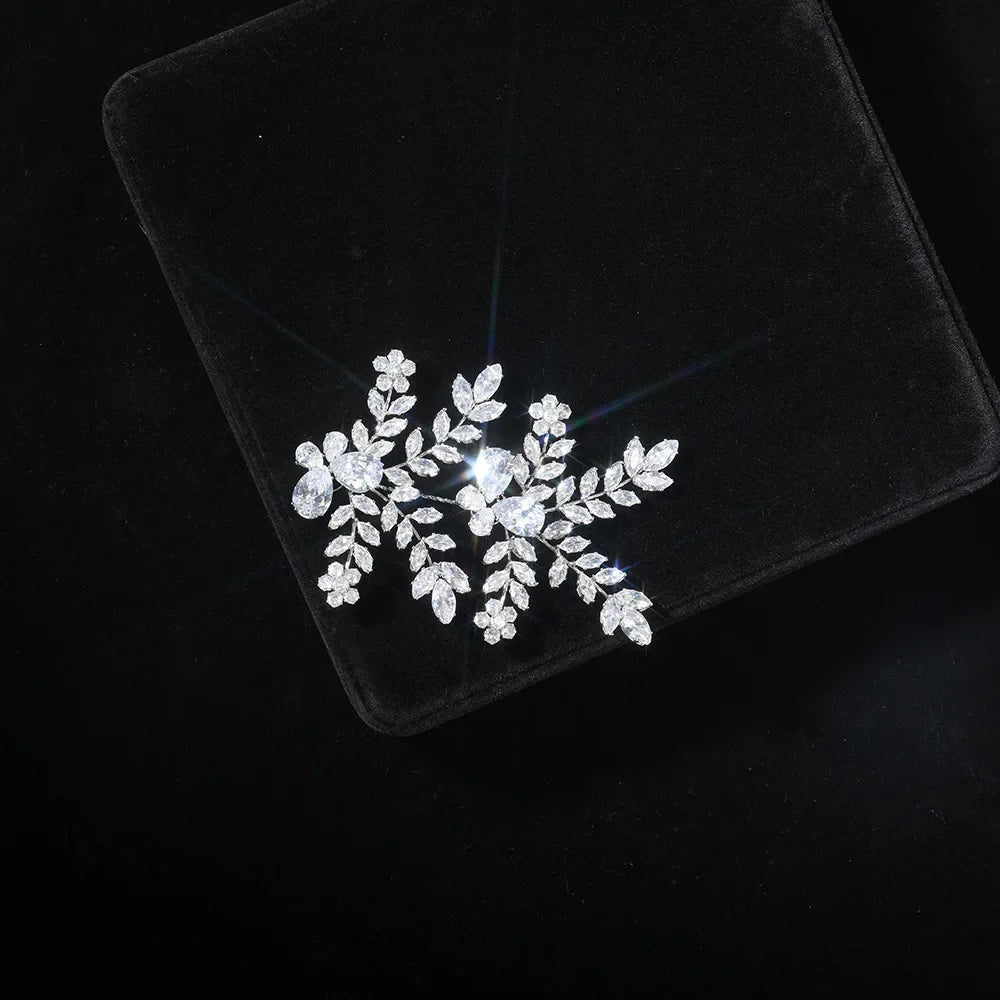 Zirconia Rhinestones Headband Hairband For Brides Women Crystal Headpieces Headdress Bridal Jewelry Wedding Hair Accessories